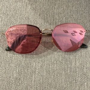 Ray-ban RB3579N Blaze Hexagonal Sunglasses Gold/ Pink